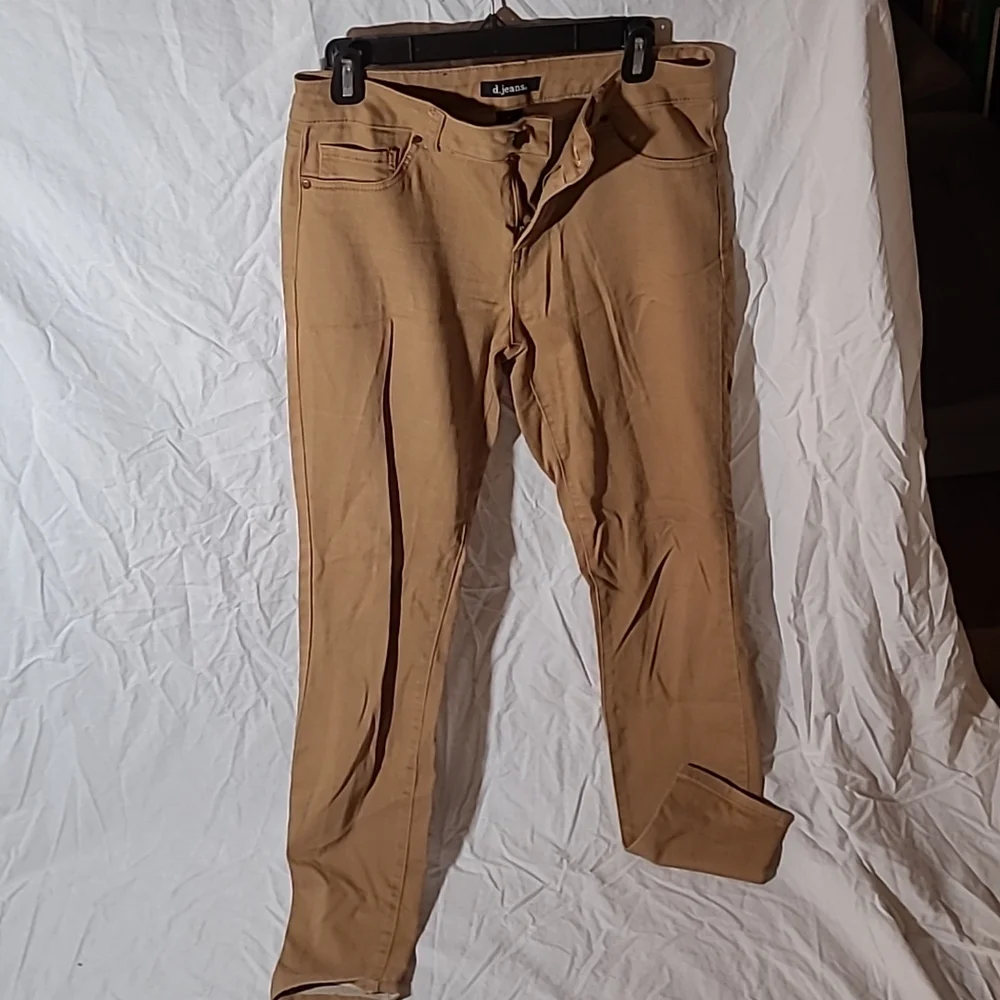 D Jeans Tan Stretch Skinny Jeans - Picture 1 of 6